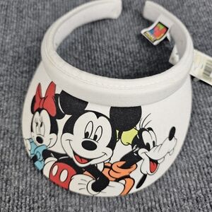 VTG Disney Mickey Unlimited Mickey Minnie Mouse Goofy Summer Visor Hat NWT KMART